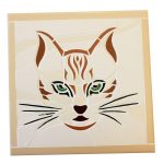 Mosaïque Dessous de plat Chat - Grès cérame - 20x20cm