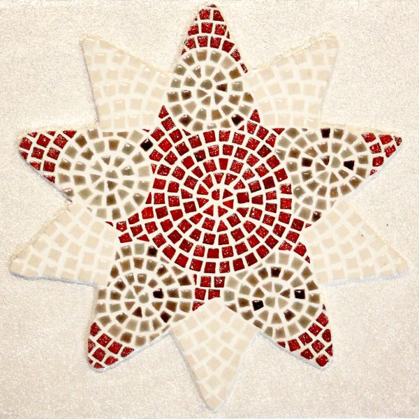 Mosaïque Etoile faience 20x20cm