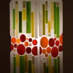 Mosaïque Lampe coquelicots - Verre vitrail - 30x15x15cm