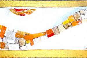 Mosaïque Linéaire Jaune-orange -