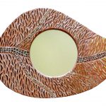 Mosaïque Miroir Feuille - Emaux de Briare - 40x28cm