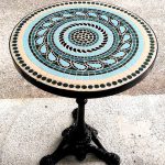 Mosaïque Table Bistrot - Grès cérame - Diam 50cm