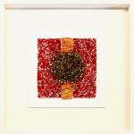 Mosaïque aluminium canettes rouge-orange-jaune 34x34cm