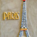 Mosaïque monument européen - La tour Eiffel 60x35cm