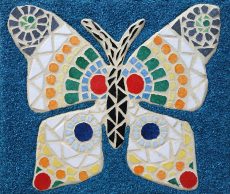 Mosaïque papillon Emaux Briare