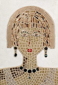 Mosaïque portrait Pâte de verre